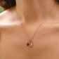 Initial Necklace with Birthstone in 925 Sterling Silver for Women 2 letters and stones