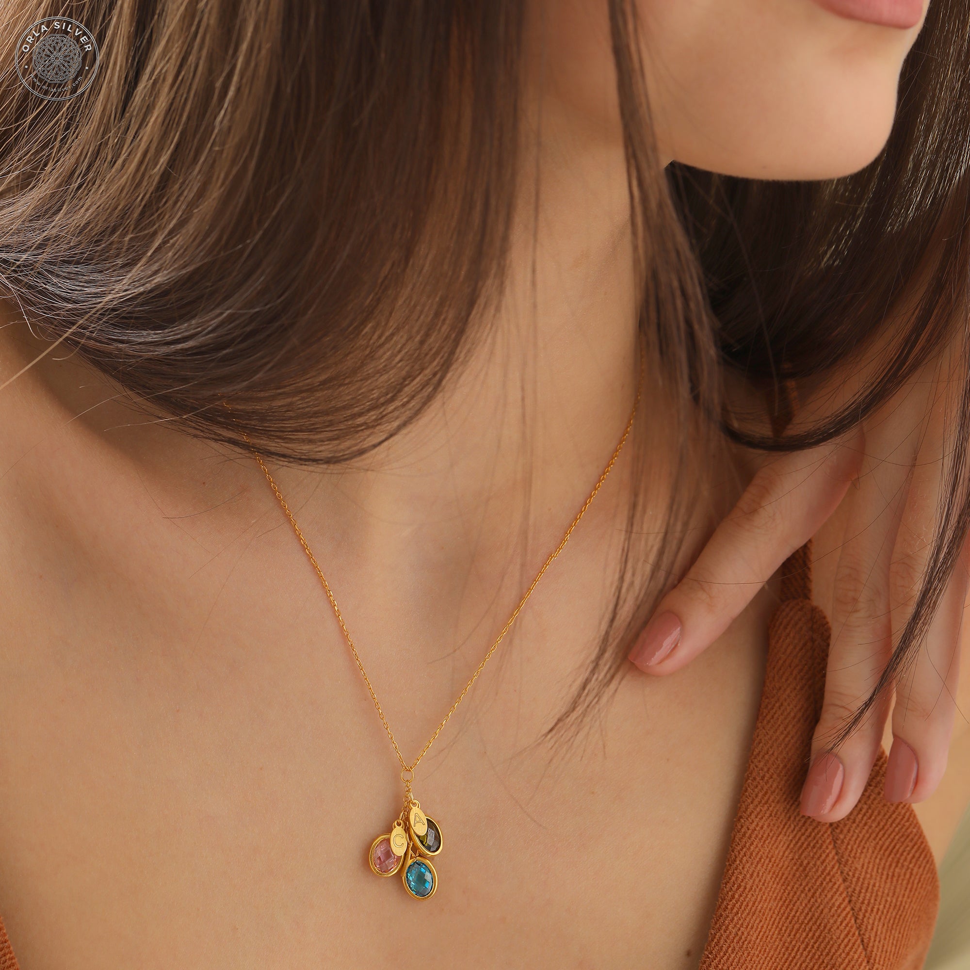 Initial Birthstone Necklace – Reiko Designs Jewellery