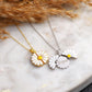 Personalized Daisy Name Necklace in 925 Sterling Silver gold and silver