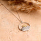 Sun Peeking Behind Mountains Sterling Silver Women's Necklace image