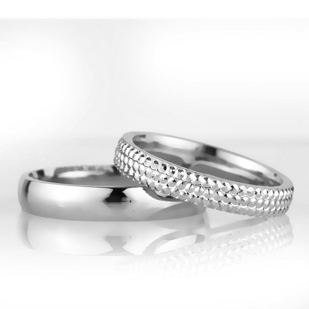 4-MM Silver 925 silver wedding ring sets orlasilver