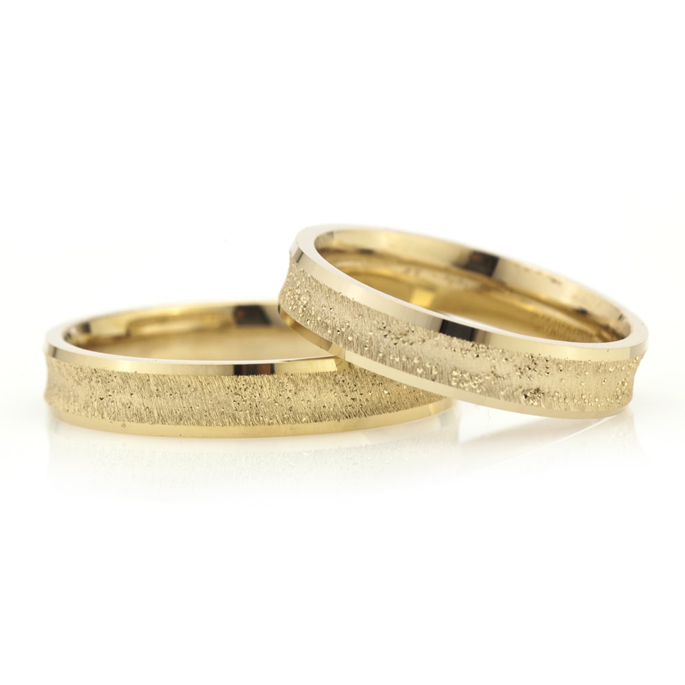 4-MM Gold 925 sterling silver wedding ring sets orlasilver