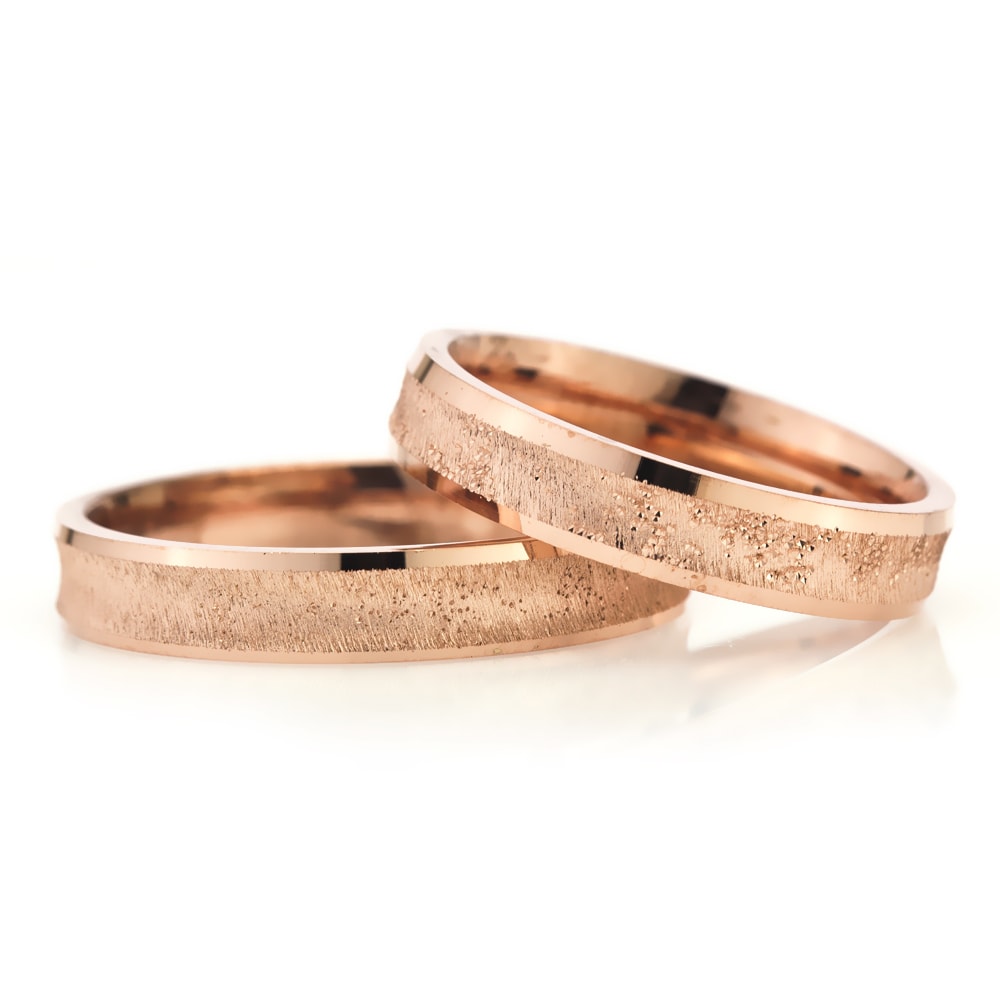 4-MM Rose 925 sterling silver wedding ring sets orlasilver