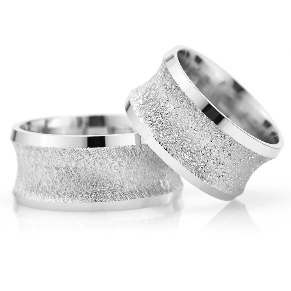 10-MM Silver 925 sterling silver wedding ring sets orlasilver