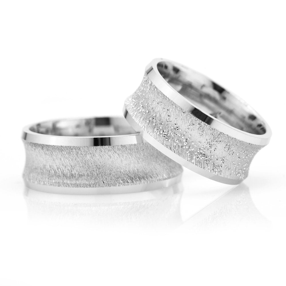 8-MM Silver 925 sterling silver wedding ring sets orlasilver