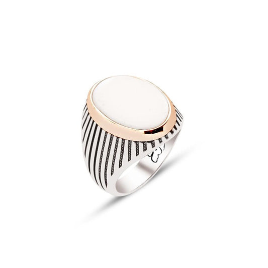 Pearl Stone Men's Ring