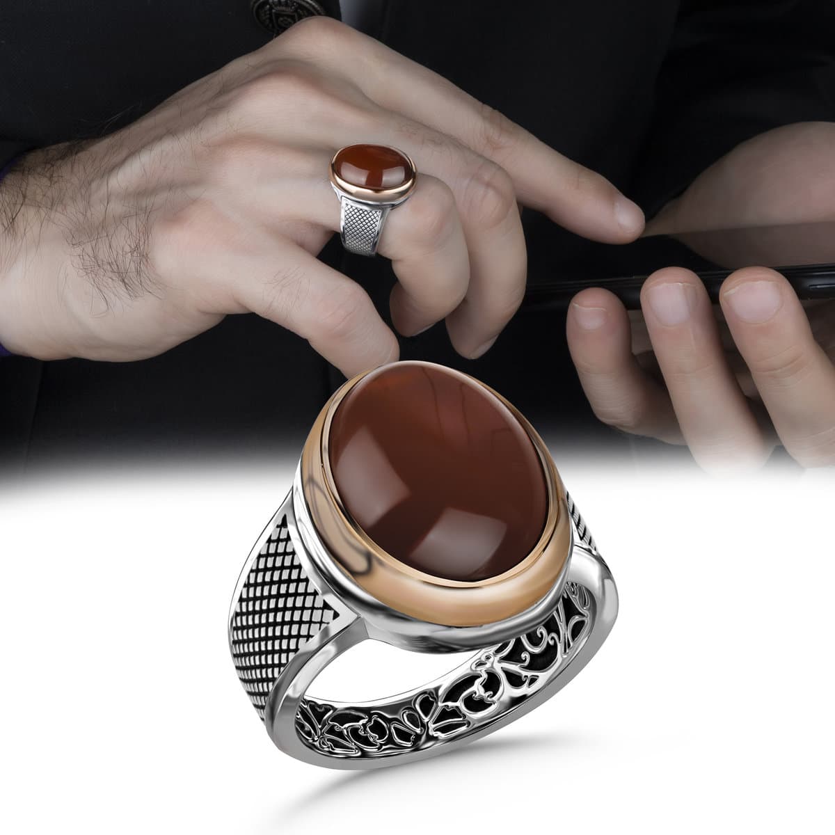 Cheap 2PCS Couple Rings Men and Women Paired Ring Fashion Silver Color Open  Copper Ring Lover Gift | Joom