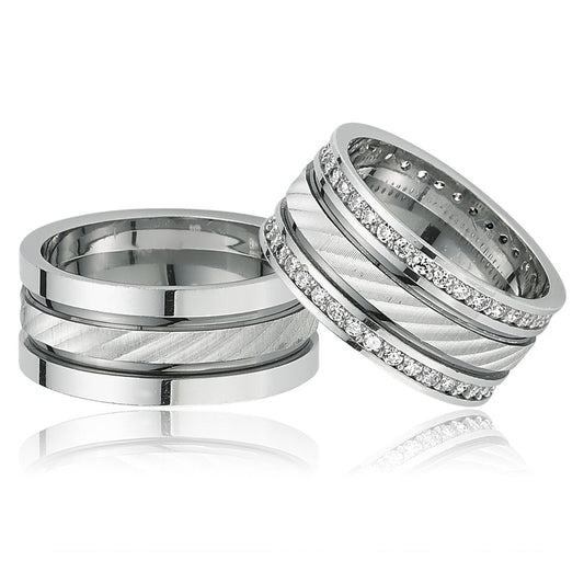 black striped mens silver wedding ring orlasilver
