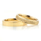 4-MM Gold classic simple silver wedding ring pair orlasilver