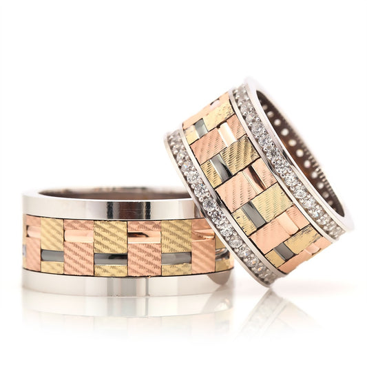 colorful silver wedding rings for women orlasilver