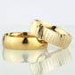 6-MM Gold convex 925 silver wedding ring sets orlasilver