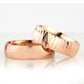 6-MM Rose convex 925 silver wedding ring sets orlasilver