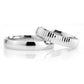 4-MM Silver convex 925 sterling silver wedding ring sets orlasilver