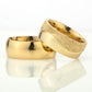 8-MM Gold convex gold and silver wedding ring set orlasilver