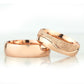 6-MM Rose convex gold and silver wedding ring set orlasilver