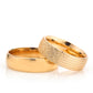 6-MM Gold convex silver wedding ring sets for him and her orlasilver