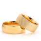 8-MM Gold convex silver wedding ring sets for him and her orlasilver