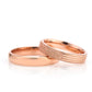 4-MM Rose convex silver wedding ring sets for him and her orlasilver