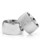 12-MM Silver convex silver wedding ring sets for him and her orlasilver