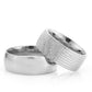 8-MM Silver convex silver wedding ring sets for him and her orlasilver