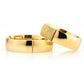 6-MM Gold convex silver wedding ring sets orlasilver