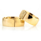 8-MM Gold convex silver wedding ring sets orlasilver