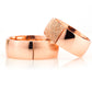 8-MM Rose convex silver wedding ring sets orlasilver