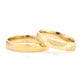 4-MM Gold convex sterling silver wedding ring sets for him and her orlasilver