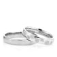 4-MM Silver convex sterling silver wedding ring sets orlasilver