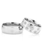 8-MM Silver convex sterling silver wedding ring sets orlasilver