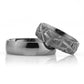 6-MM Black convex sterling silver wedding rings set orlasilver