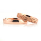 4-MM Rose convex sterling silver wedding rings set orlasilver