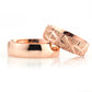 6-MM Rose convex sterling silver wedding rings set orlasilver