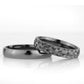 4-MM Black convex sterling silver women's wedding ring sets orlasilver