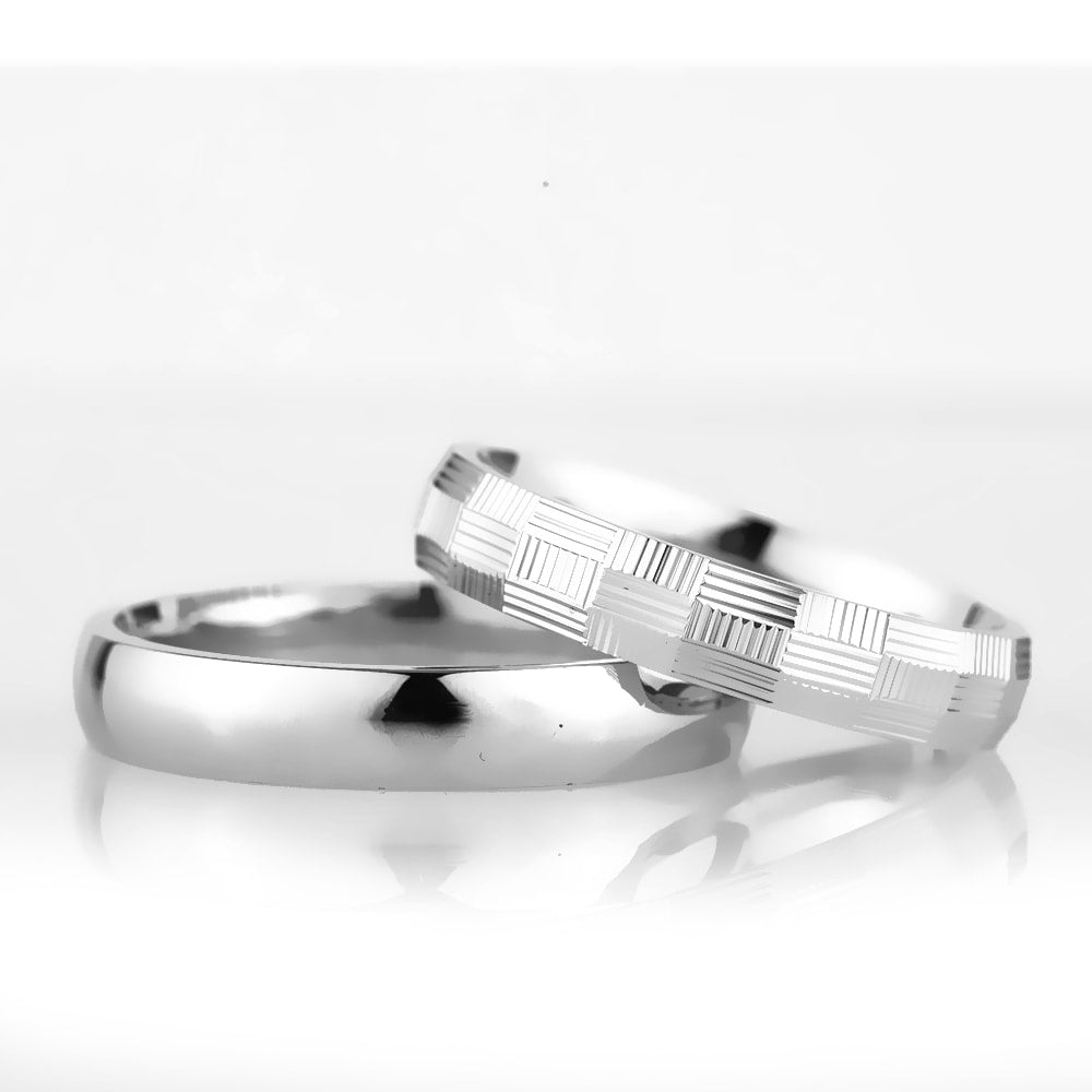 4-MM Silver couple wedding silver rings  orlasilver