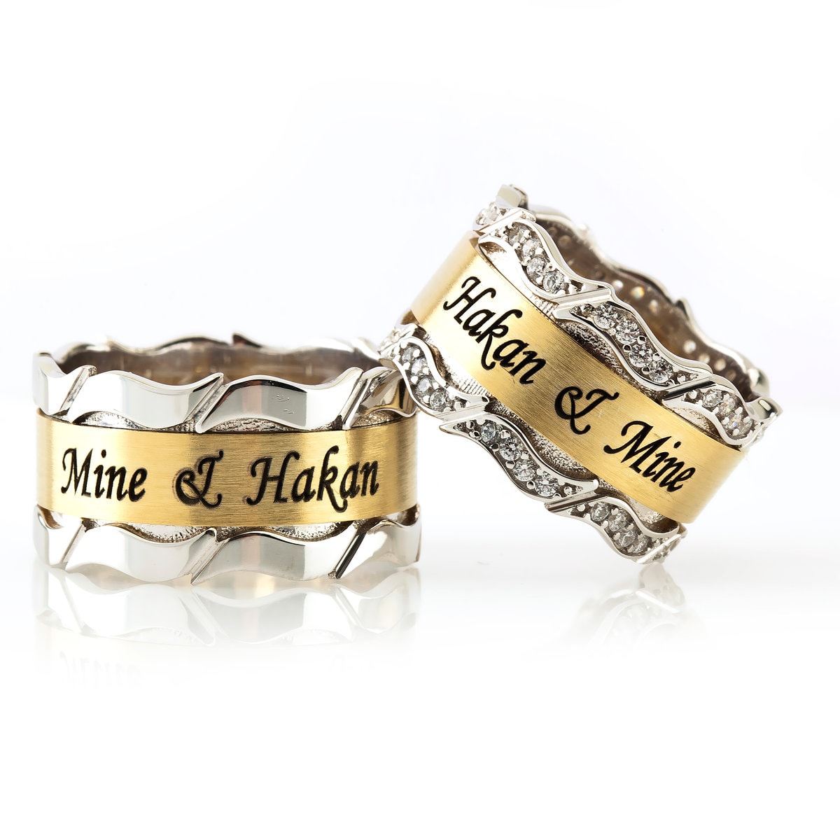 elegant design name silver wedding ring orlasilver