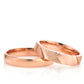 4-MM Rose gold and silver wedding ring set orlasilver