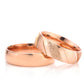 6-MM Rose gold and silver wedding ring set orlasilver