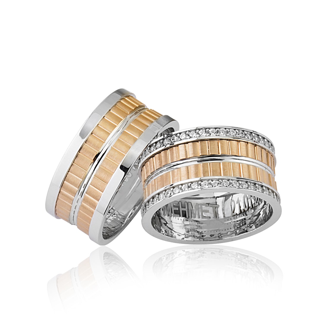 gold plated silver rose gold wedding rings orlasilver