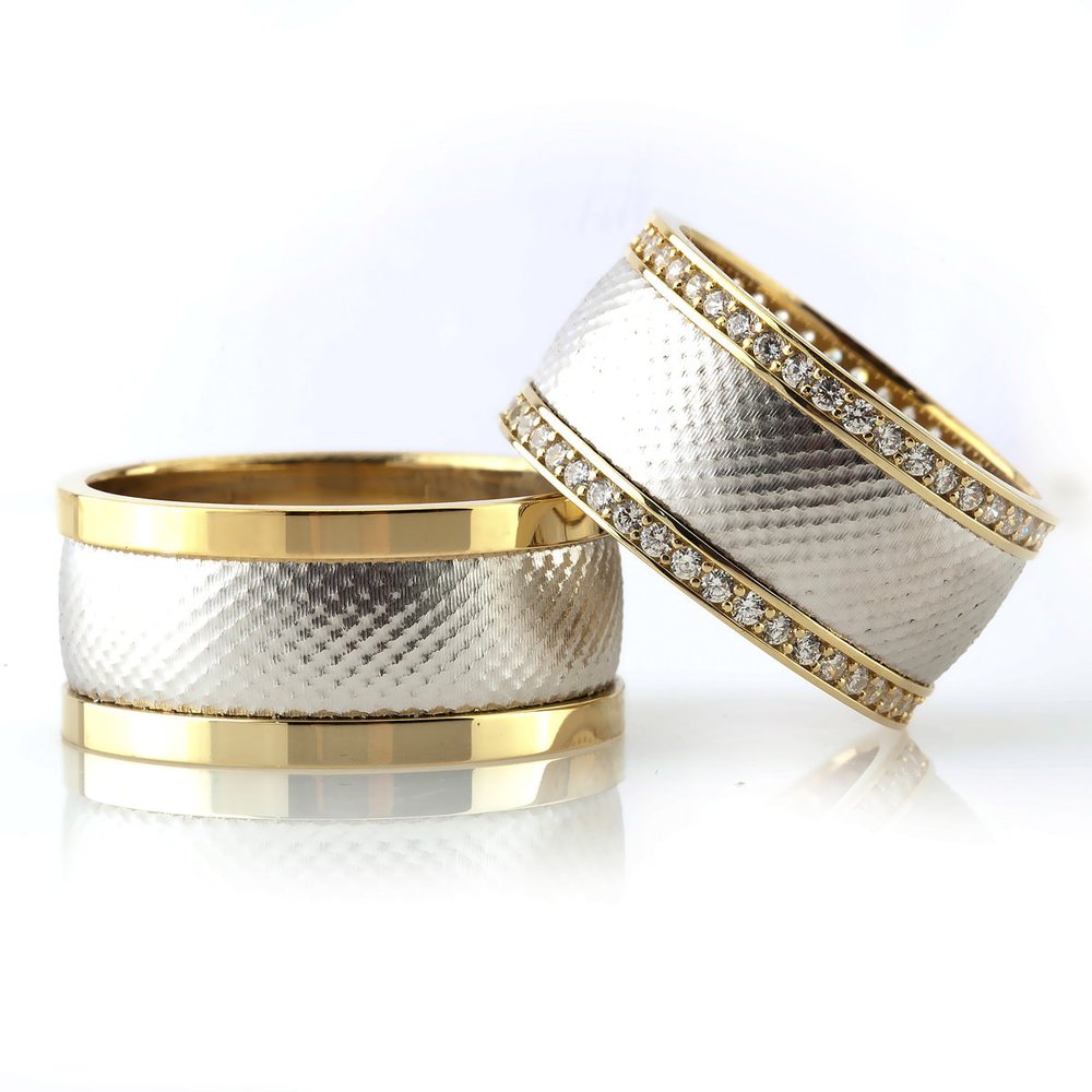 gold plated silver wedding rings orlasilver