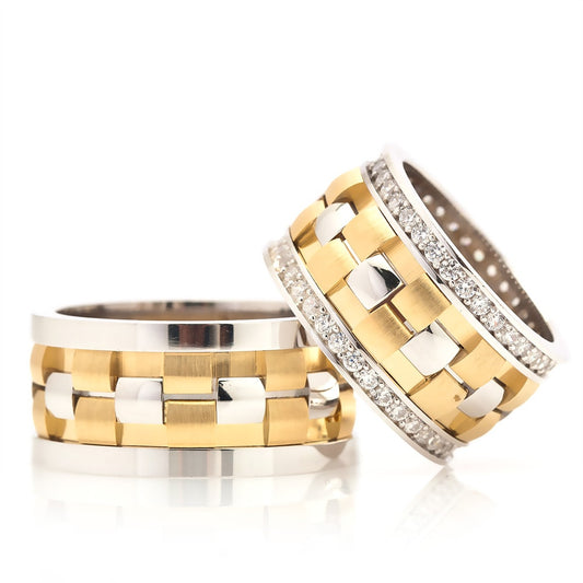 gold plated silver wedding rings for him orlasilver