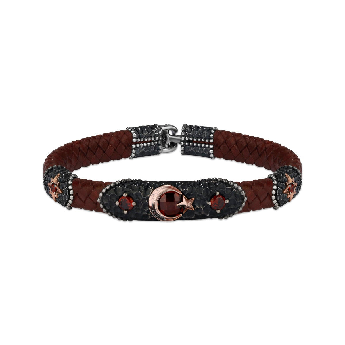 Leather and Sterling Silver Bracelets for Men by OrlaSilver