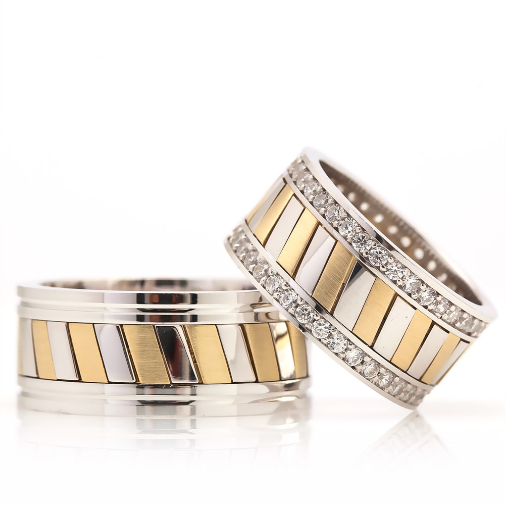 minimalist and elegant silver wedding ring bands orlasilver