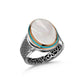 mother of pearl silver rings for men orlasilver