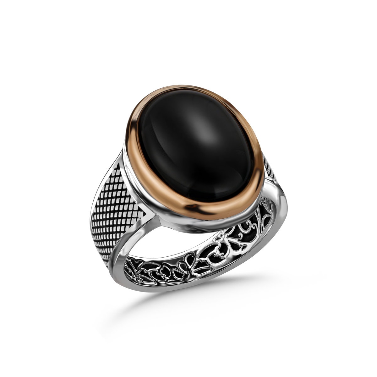 onyx silver rings for men orlasilver