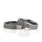 4-MM Black plain 925 silver wedding ring sets orlasilver