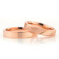 4-MM Rose plain 925 sterling silver wedding ring sets orlasilver