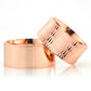 10-MM Rose plain gold and silver wedding ring set orlasilver