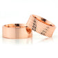 8-MM Rose plain gold and silver wedding ring set orlasilver