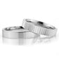 4-MM Silver plain silver wedding ring sets orlasilver